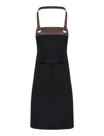  Ποδιά  ολόσωμη  (PR123 Espresso) μάυρο-καφέ